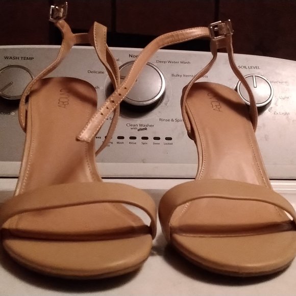 Abound Tan Open Toe Ankle Strap High Heels Size 13m - Picture 2 of 6